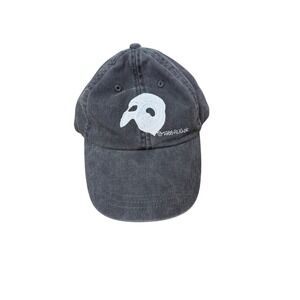 Adams Phantom of the Opera Broadway Musical Embroidered Hat Gray Leather Strap
